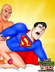 Hottest superheroes of all times taking stiff meat
