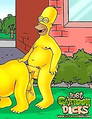 Homer hooks it up with sexy queers from his city